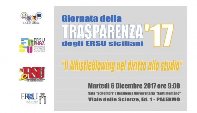 Giornata Della Trasparenza 2017 – “Il Whistleblowing Nel Diritto Allo Studio”