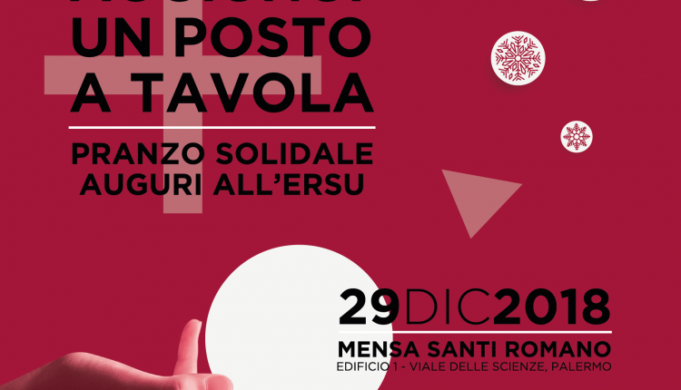 Il 29 Dicembre pranzo solidale all’ERSU, in collaborazione con le Associazioni Studentesche e COT Ristorazione