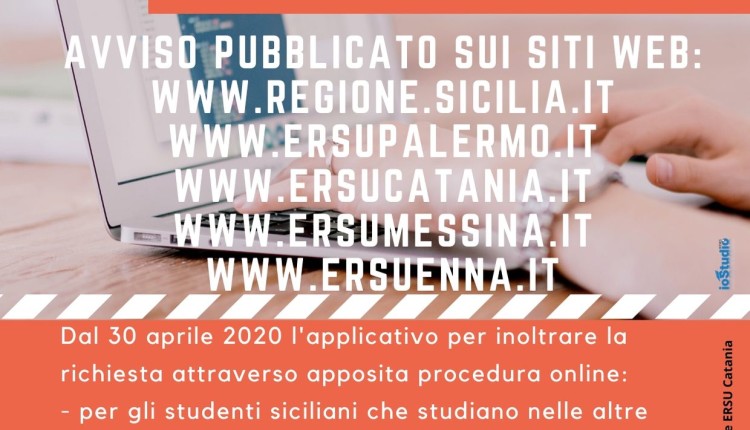 Coronavirus: è online il bando della Regione per gli studenti universitari siciliani fuorisede