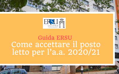 Come accettare il posto letto per l’a.a. 2020/21 