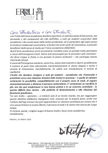 La lettera agli studenti del professor Giuseppe Di Miceli