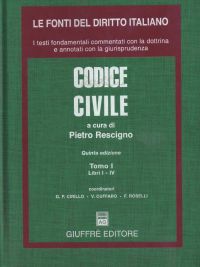 Copertina di Le Fonti del Diritto italiano - CODICE CIVILE - Tomo I (Libri I-IV)