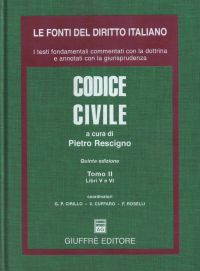 Copertina di Le Fonti del Diritto italiano - CODICE CIVILE - Tomo II (Libri V-VI)