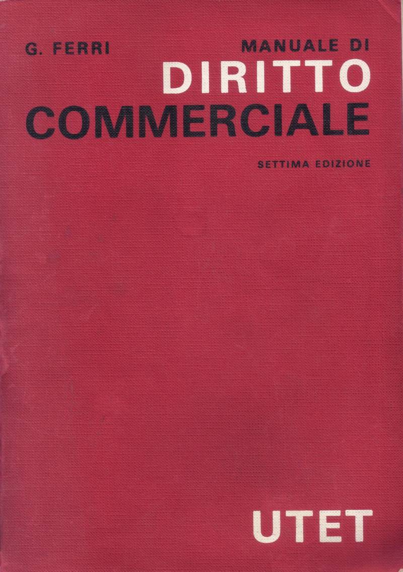 Copertina di Manuale di Diritto Commerciale 