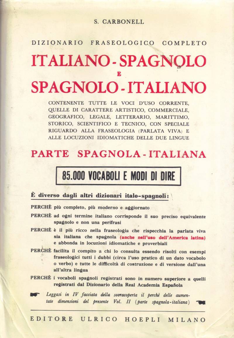 Copertina di Italiano - Spagnolo e Spagnolo - Italinao 