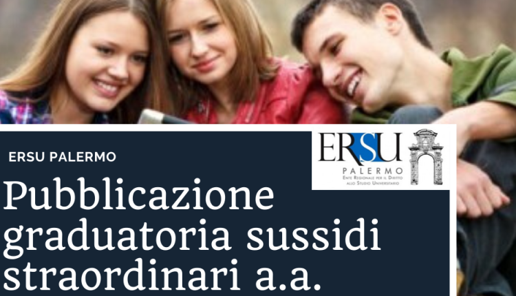 Pubblicazione graduatoria sussidi straordinari a.a. 2019/20